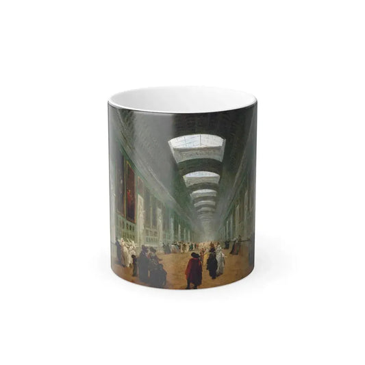 Hubert Robert (1733-1808) Development of the Grande Gallery of the Louvre - Oil on canvas 1796 - Color Changing Mug 11oz 11oz - Go Mug Yourself