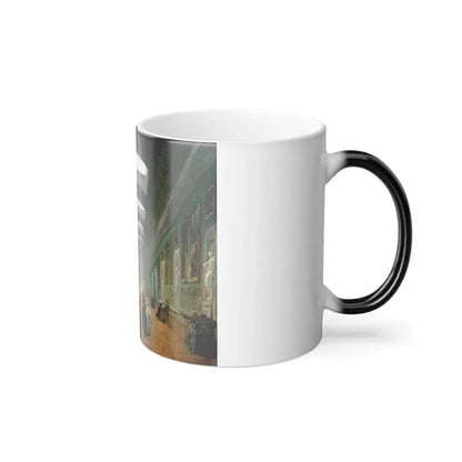Hubert Robert (1733-1808) Development of the Grande Gallery of the Louvre - Oil on canvas 1796 - Color Changing Mug 11oz - Go Mug Yourself