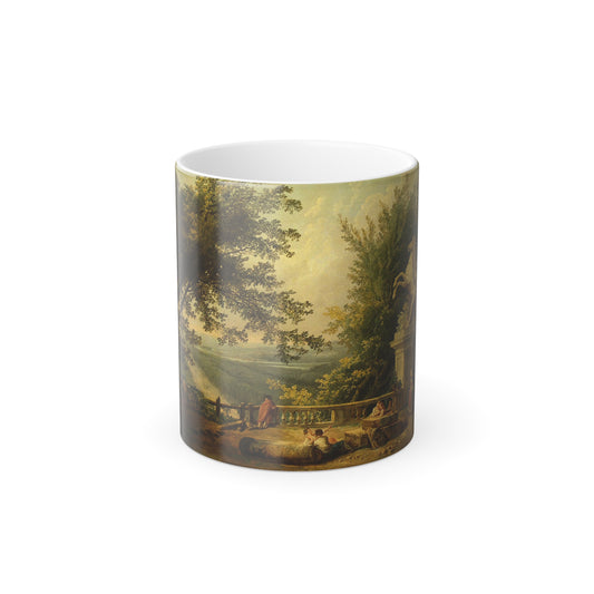 Hubert Robert (1733-1808) Ruins on the Terrace in Marly Park - Color Changing Mug 11oz-11oz-Go Mug Yourself