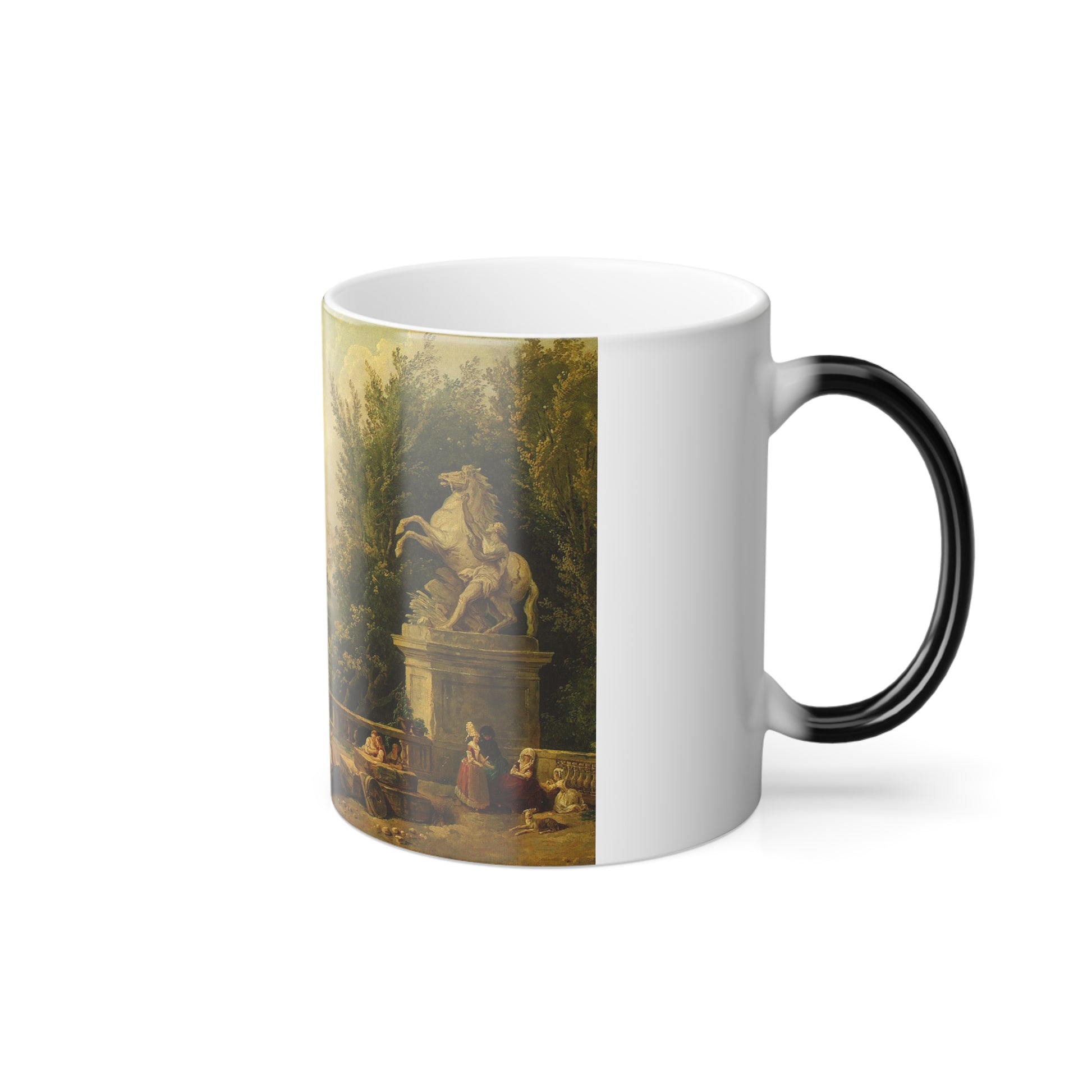 Hubert Robert (1733-1808) Ruins on the Terrace in Marly Park - Color Changing Mug 11oz-Go Mug Yourself