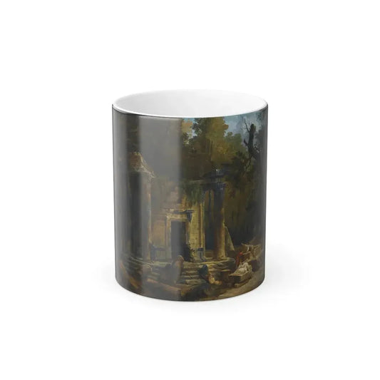 Hubert Robert (1733-1808) Temple of Philosophy at Ermenonville - Color Changing Mug 11oz 11oz - Go Mug Yourself