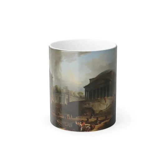 Hubert Robert (1733-1808) Vue du Port de Ripetta, a Rome - 1767 - Color Changing Mug 11oz 11oz - Go Mug Yourself