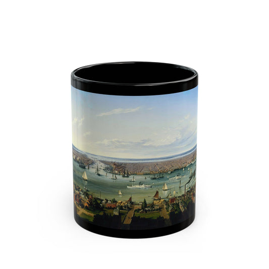 Hubert Sattler (1817-1904) New York - 1854 - Black Coffee Mug-11oz-Go Mug Yourself