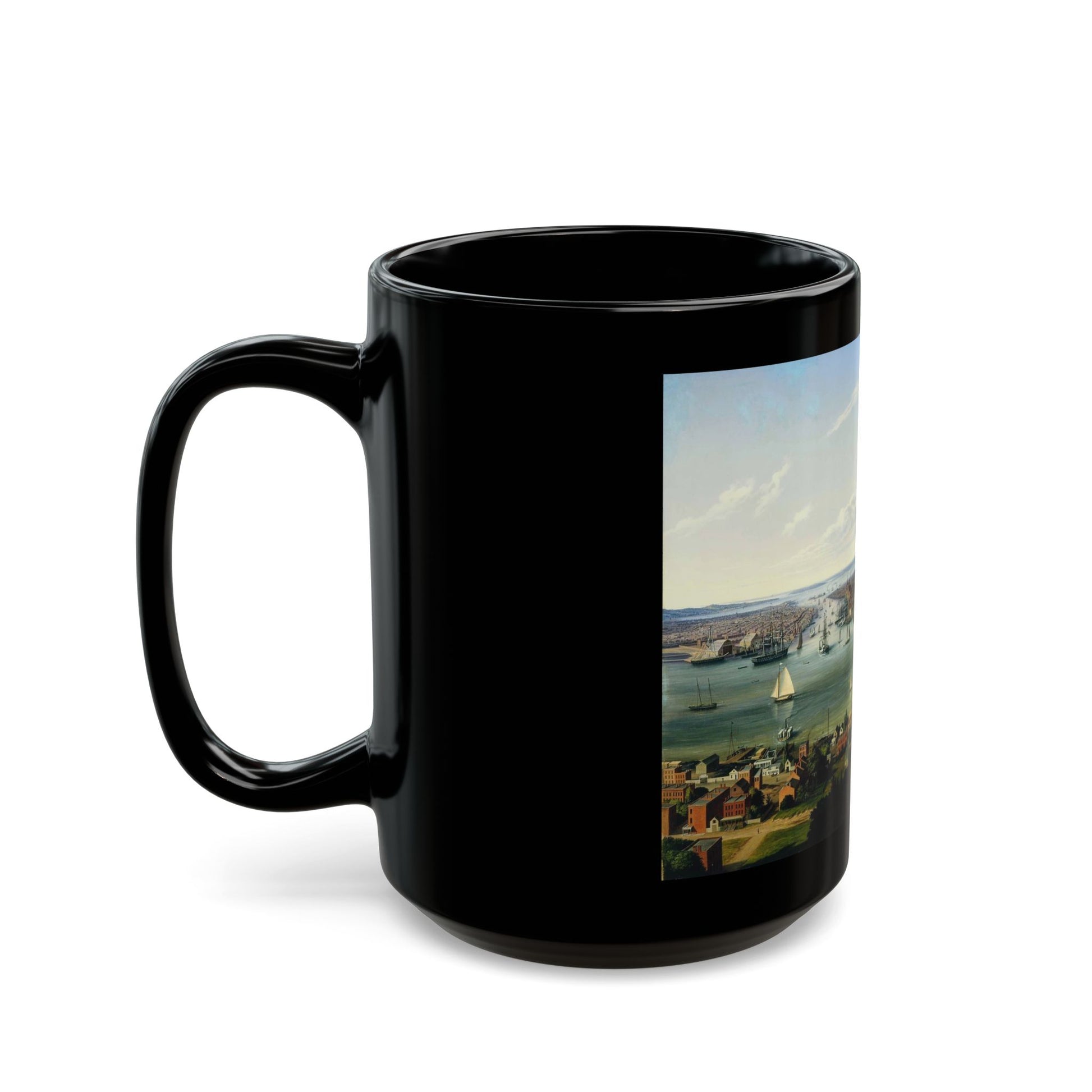 Hubert Sattler (1817-1904) New York - 1854 - Black Coffee Mug-Go Mug Yourself