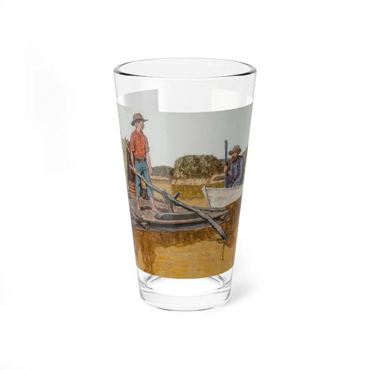 Huckleberry Finn illustration - Pint Glass 16oz-16oz-Go Mug Yourself