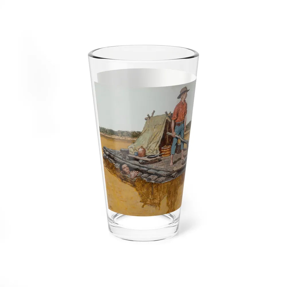 Huckleberry Finn illustration - Pint Glass 16oz-Go Mug Yourself