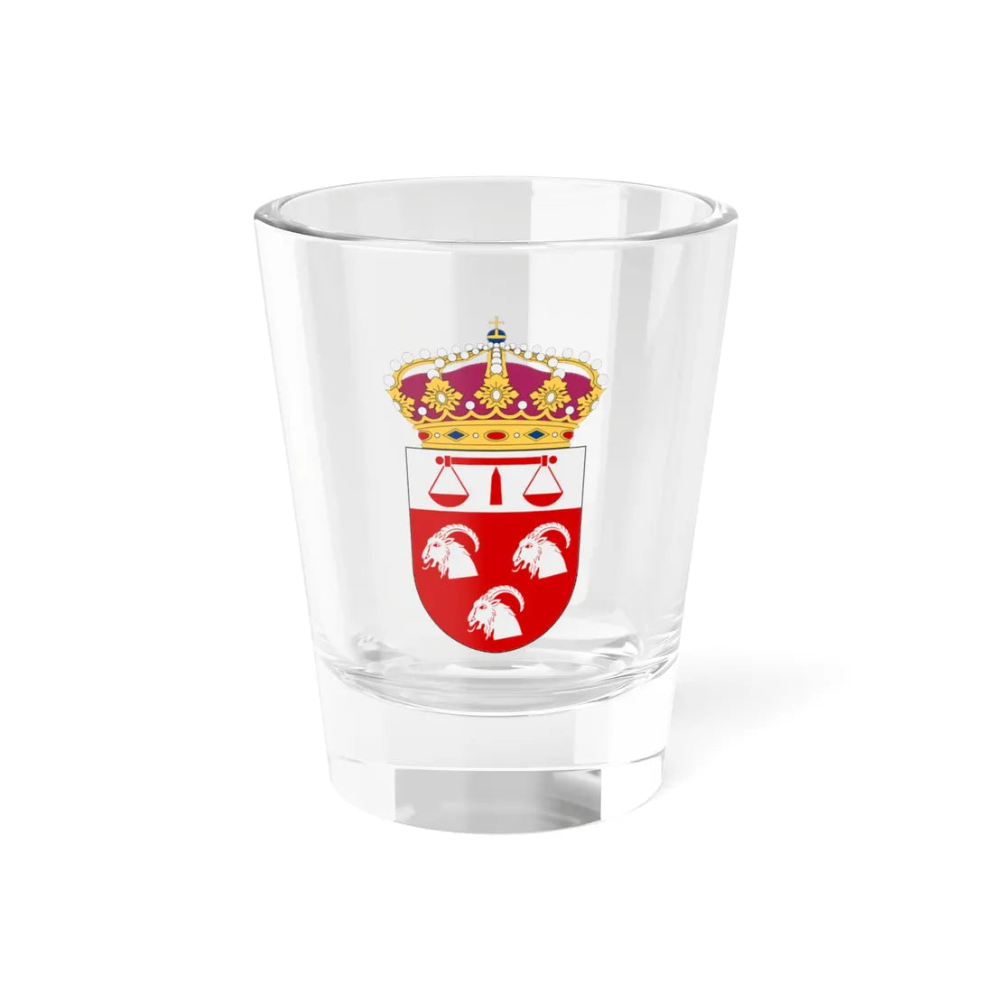 Hudiksvalls tingsrätt vapen (Sweden) (Coat of Arms) Shot Glass 1.5oz 1.5oz - Go Mug Yourself