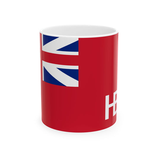 Hudsons Bay Company Flag 1707-1801 (Canada) White Coffee Mug-11oz-Go Mug Yourself