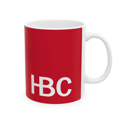 Hudsons Bay Company Flag 1707-1801 (Canada) White Coffee Mug-Go Mug Yourself