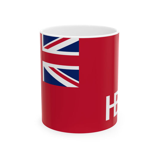 Hudsons Bay Company Flag (Canada) White Coffee Mug-11oz-Go Mug Yourself