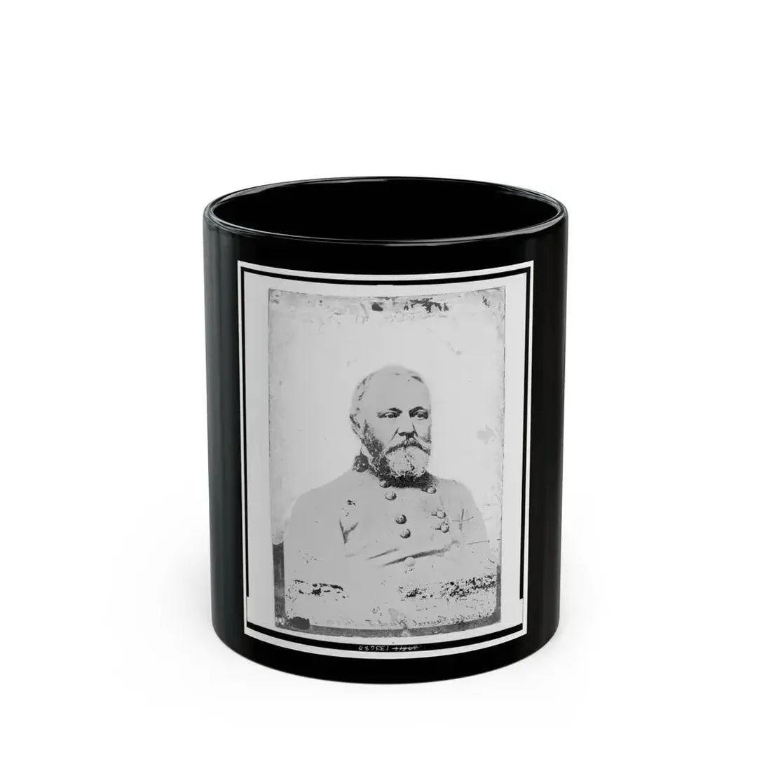 Hugh W. Mercer, Of Georgia, Brigadier General, C.S.A., Half-Length Portrait, Facing Right (U.S. Civil War) Black Coffee Mug 11oz - Go Mug Yourself