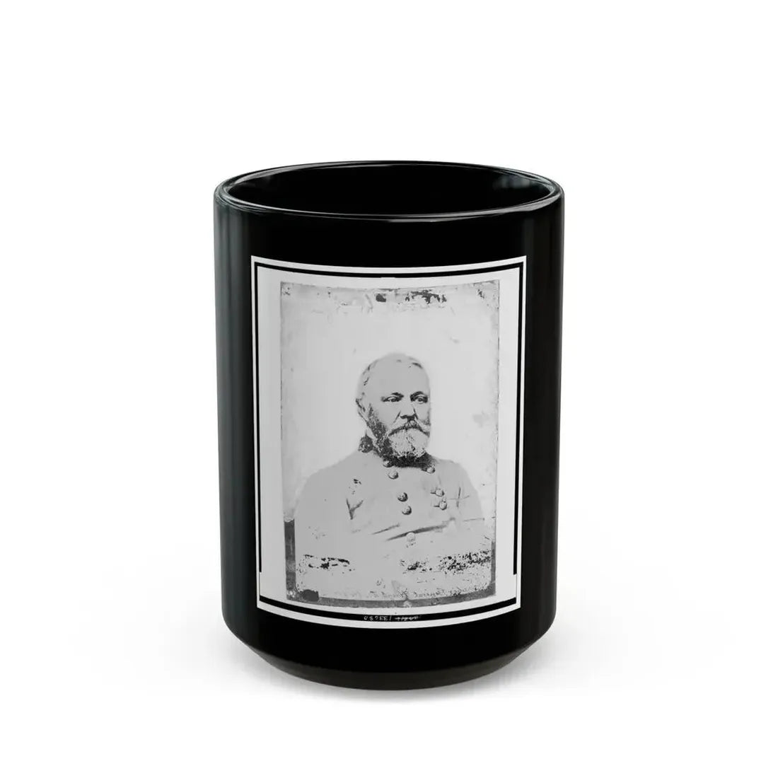 Hugh W. Mercer, Of Georgia, Brigadier General, C.S.A., Half-Length Portrait, Facing Right (U.S. Civil War) Black Coffee Mug 15oz - Go Mug Yourself