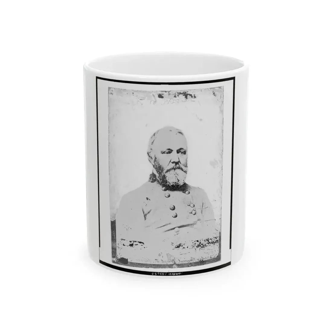 Hugh W. Mercer, Of Georgia, Brigadier General, C.S.A., Half-Length Portrait, Facing Right (U.S. Civil War) White Coffee Mug 11oz - Go Mug Yourself