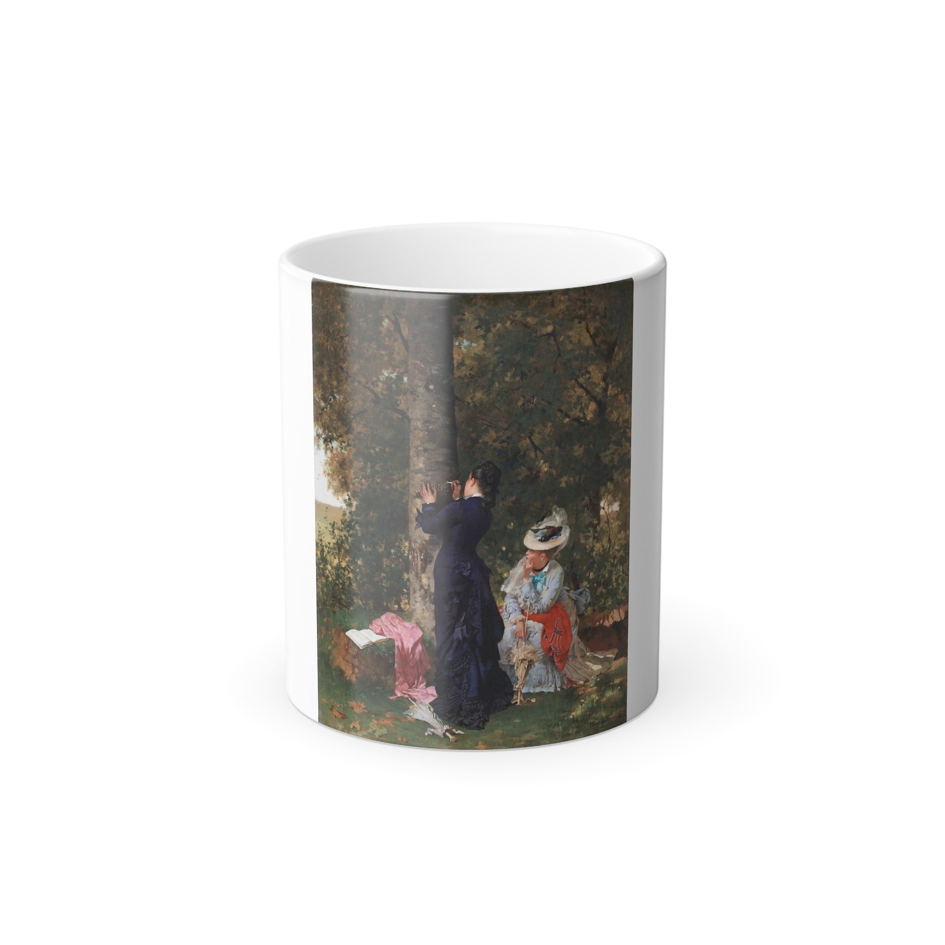 Hugo Salmson (1843-1894) Something in the Air - Oil on canvas - Color Changing Mug 11oz-11oz-Go Mug Yourself