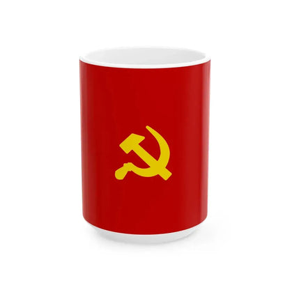 Hukbalahap flag (Philippines) White Coffee Mug 15oz - Go Mug Yourself