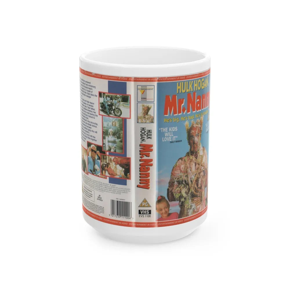 HULK HOGAN IS MR NANNY (VHS COVER) - White Coffee Mug-15oz-Go Mug Yourself