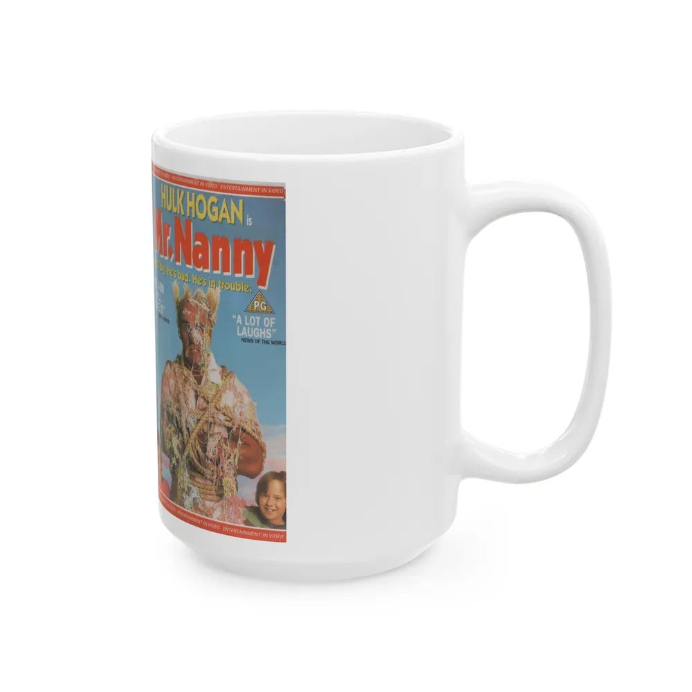 HULK HOGAN IS MR NANNY (VHS COVER) - White Coffee Mug-Go Mug Yourself