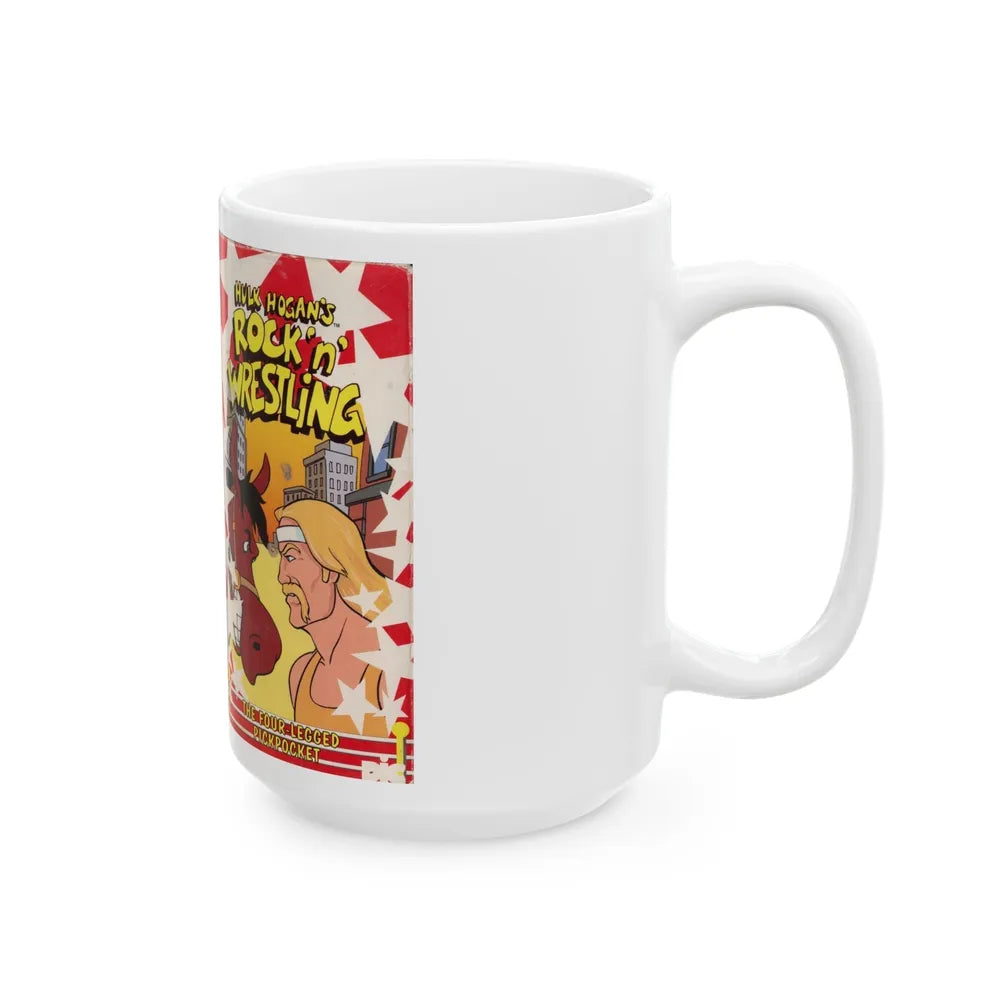 HULK HOGANS ROCK N WRESTLIN THE FOUR LEGGED PICKPOCKET (VHS COVER) - White Coffee Mug-Go Mug Yourself