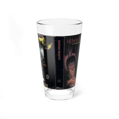 HUMAN BEASTS CANNIBAL KILLERS (VHS COVER) Pint Glass 16oz-16oz-Go Mug Yourself