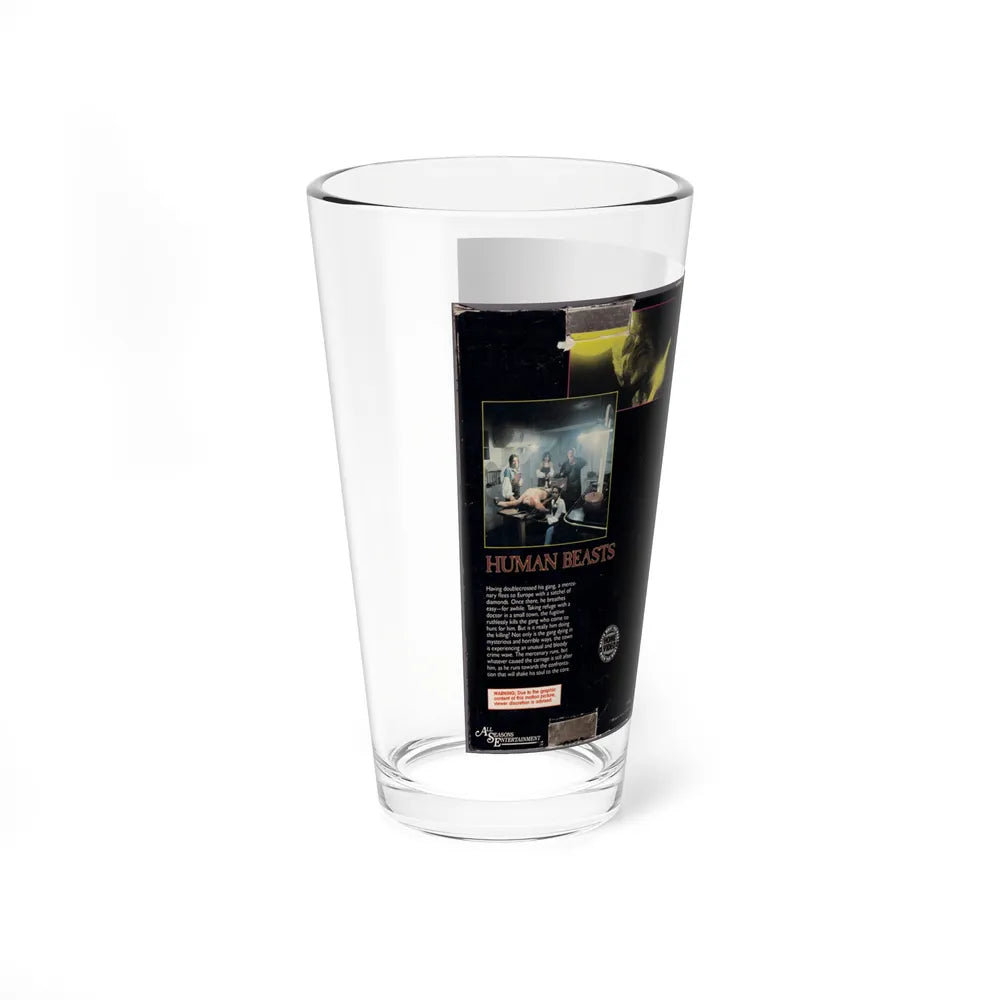 HUMAN BEASTS CANNIBAL KILLERS (VHS COVER) Pint Glass 16oz - Go Mug Yourself