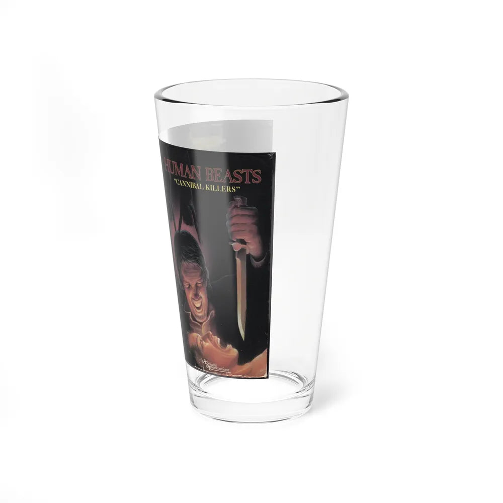 HUMAN BEASTS CANNIBAL KILLERS (VHS COVER) Pint Glass 16oz - Go Mug Yourself