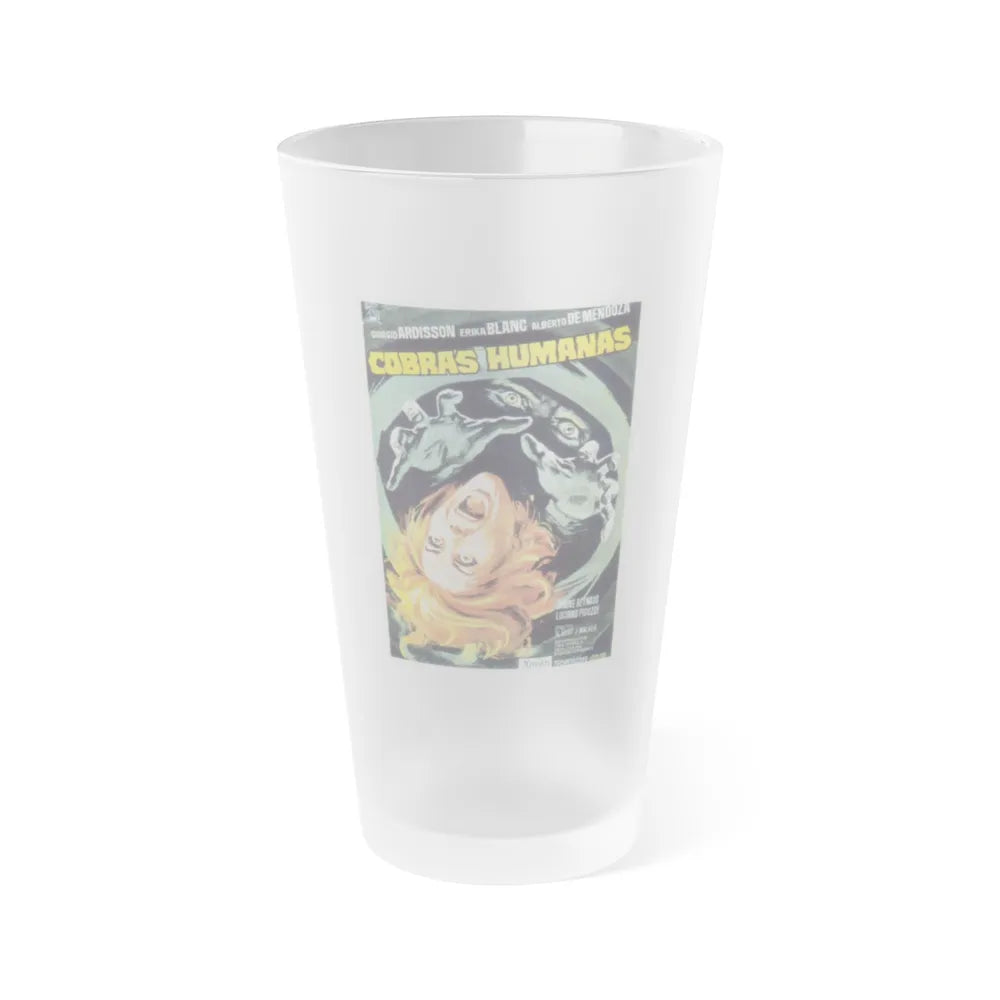 HUMAN COBRAS (2) 1971 Movie Poster - Frosted Pint Glass 16oz-16oz-Frosted-Go Mug Yourself