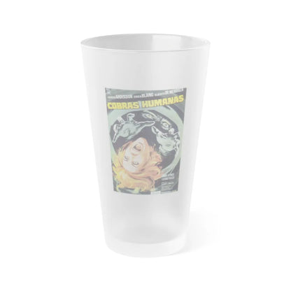 HUMAN COBRAS (2) 1971 Movie Poster - Frosted Pint Glass 16oz-16oz-Frosted-Go Mug Yourself