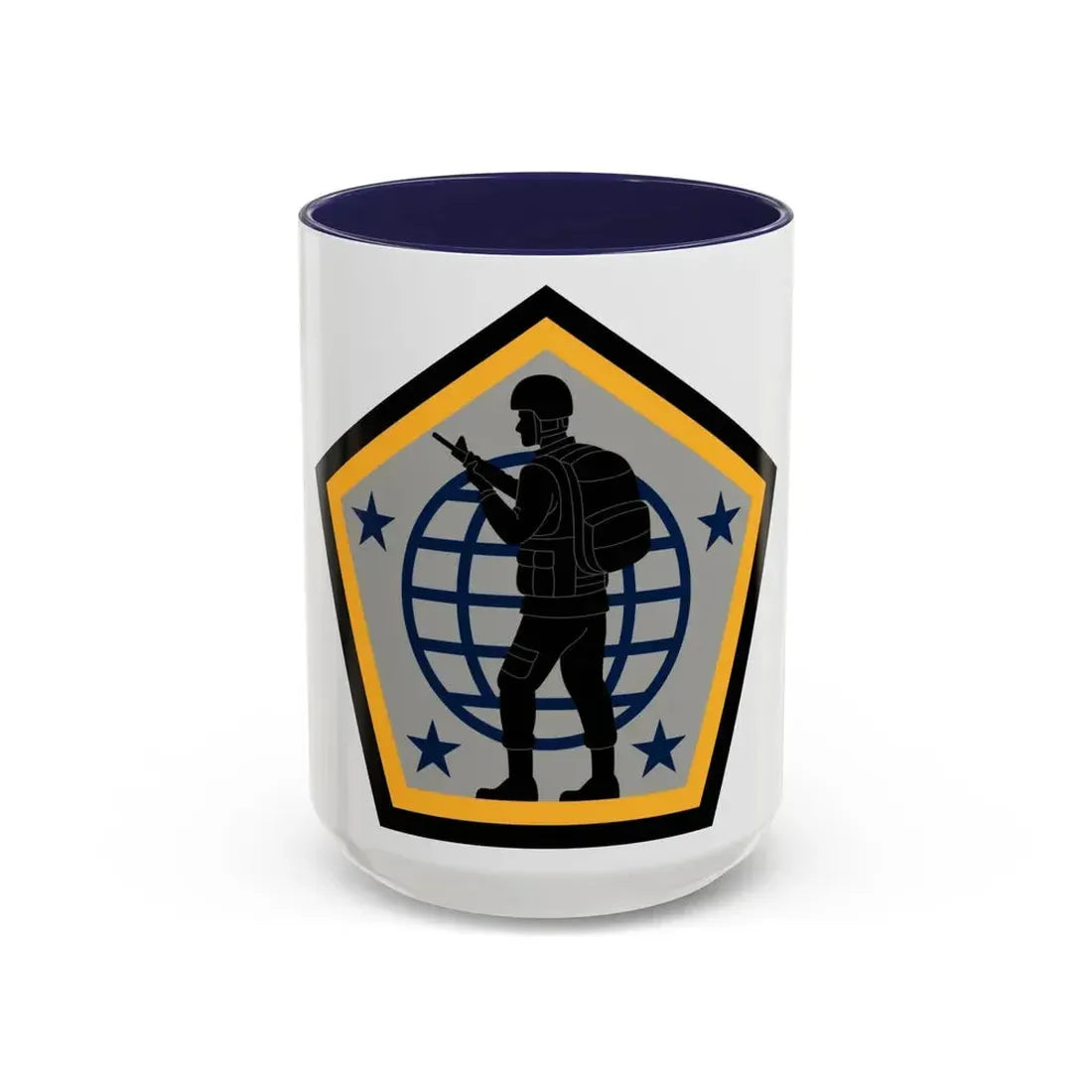 Human Resources Command (U.S. Army) Accent Coffee Mug 15oz Navy - Go Mug Yourself