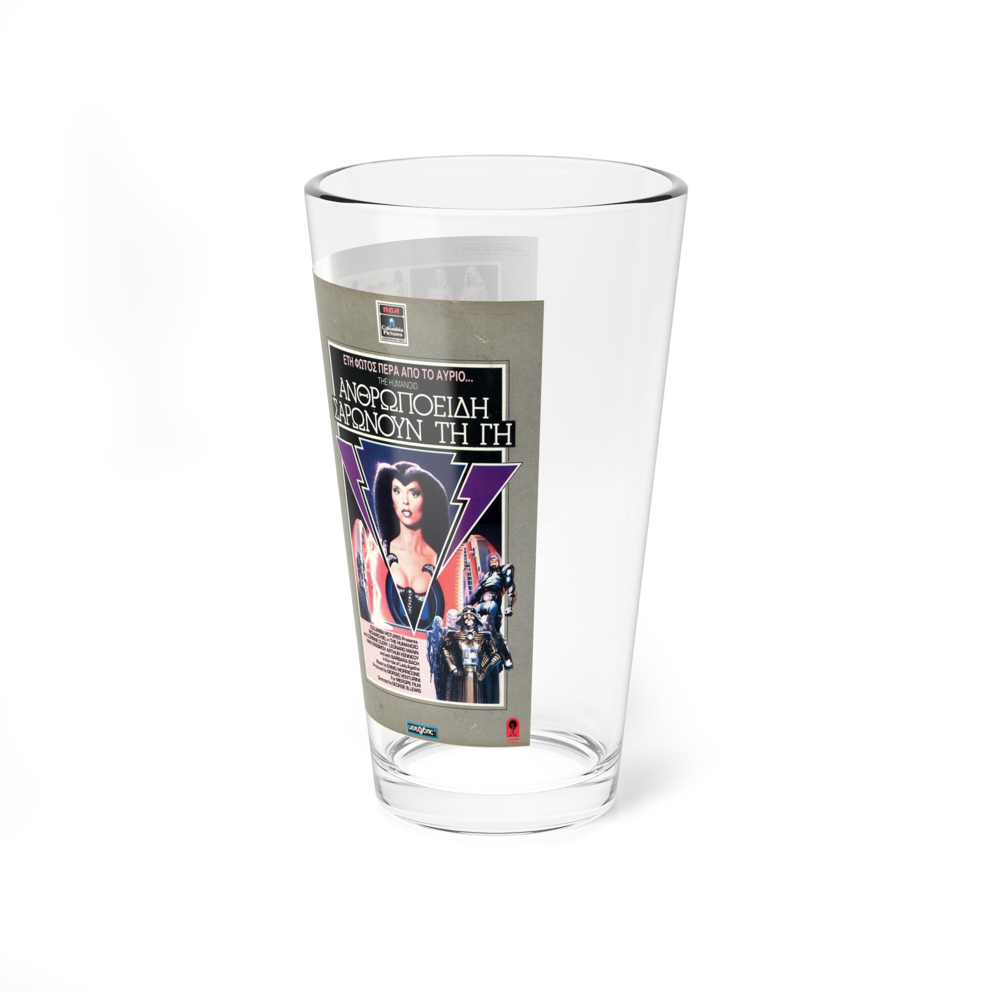 HUMANOID (VHS COVER) Pint Glass 16oz-Go Mug Yourself