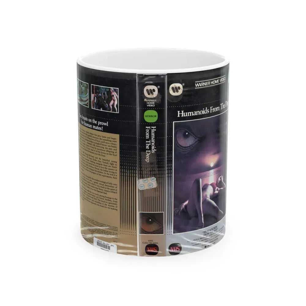 HUMANOIDS FROM THE DEEP (VHS COVER) - White Coffee Mug 11oz - Go Mug Yourself