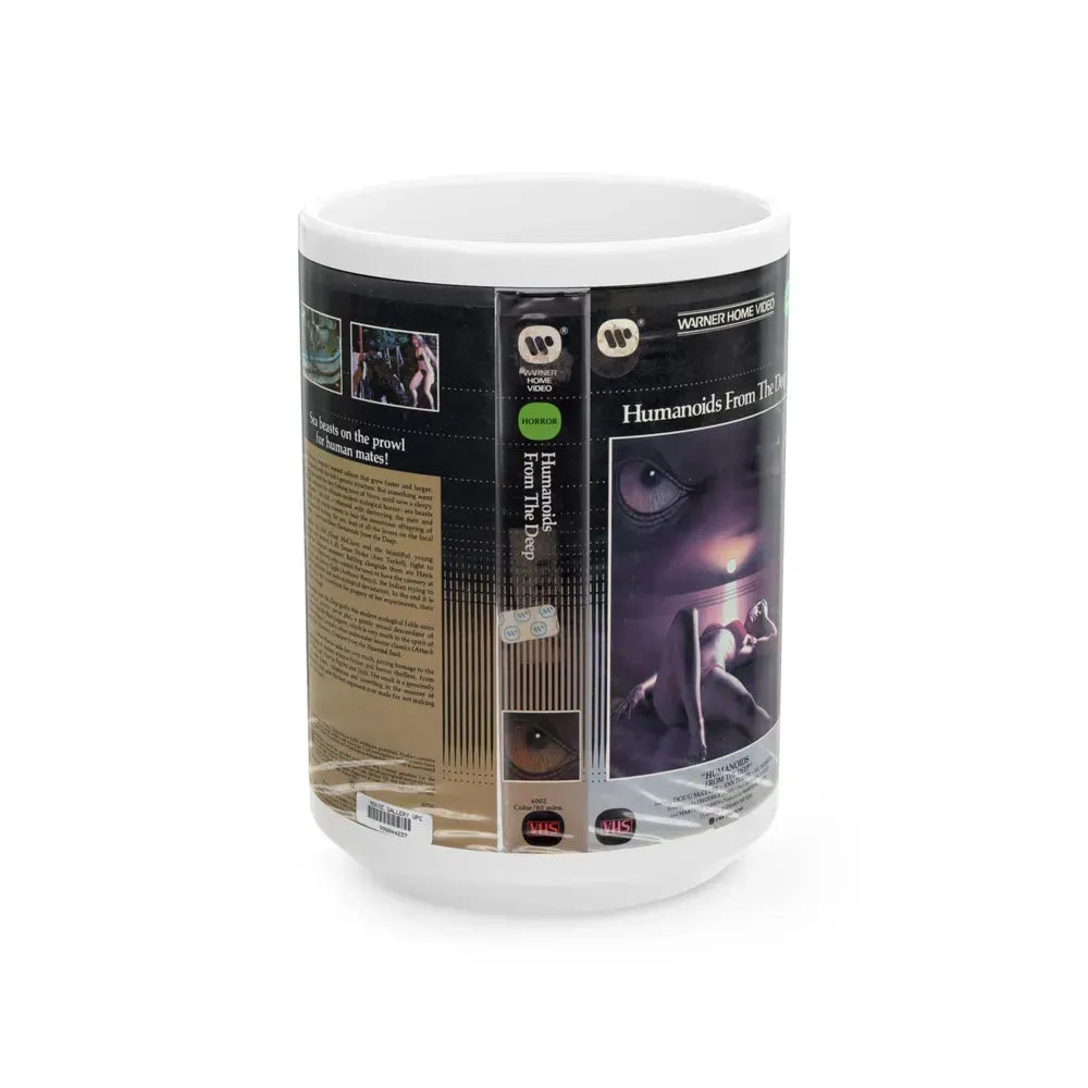 HUMANOIDS FROM THE DEEP (VHS COVER) - White Coffee Mug 15oz - Go Mug Yourself