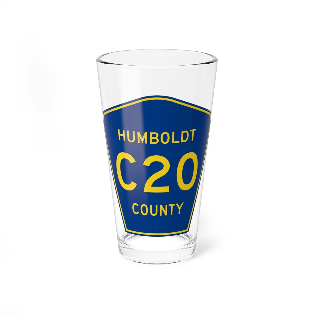 Humboldt County Route C20 IA (Iowa) (Road Sign) Pint Glss 16oz 16oz - Go Mug Yourself