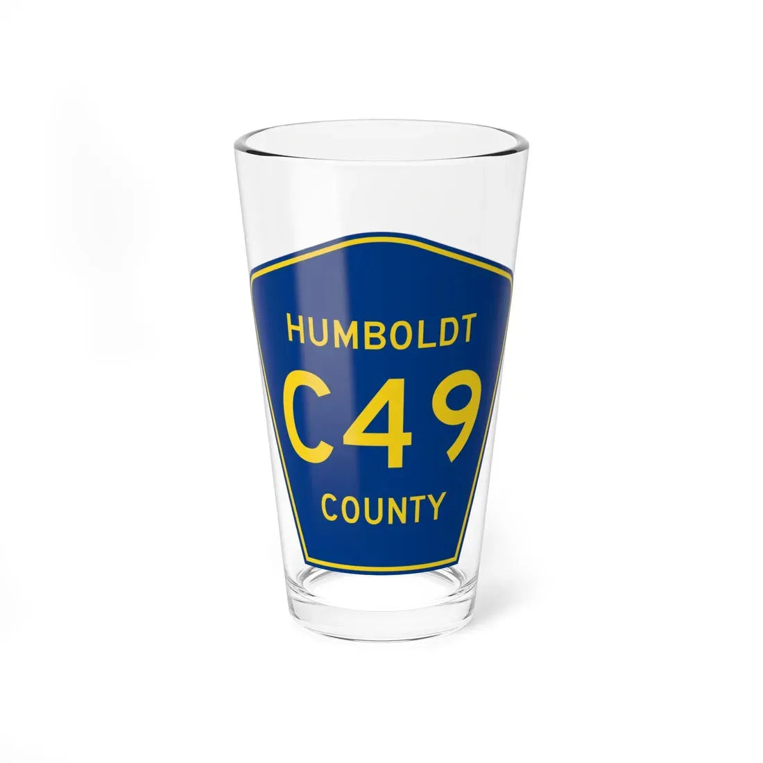 Humboldt County Route C49 IA (Iowa) (Road Sign) Pint Glass 16oz 16oz - Go Mug Yourself