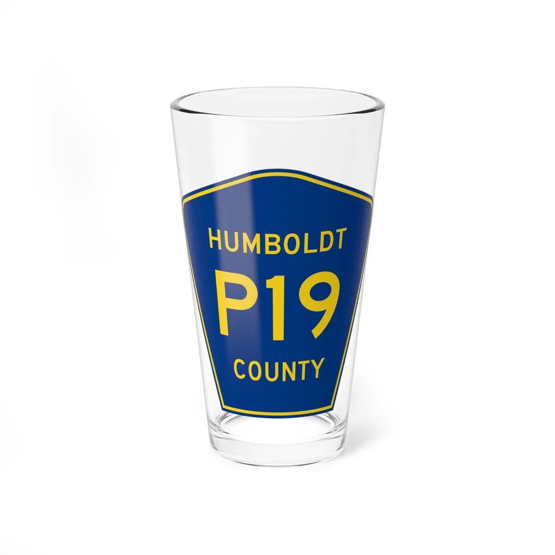 Humboldt County Route P19 IA (Iowa) (Road Sign) Pint Glss 16oz 16oz - Go Mug Yourself