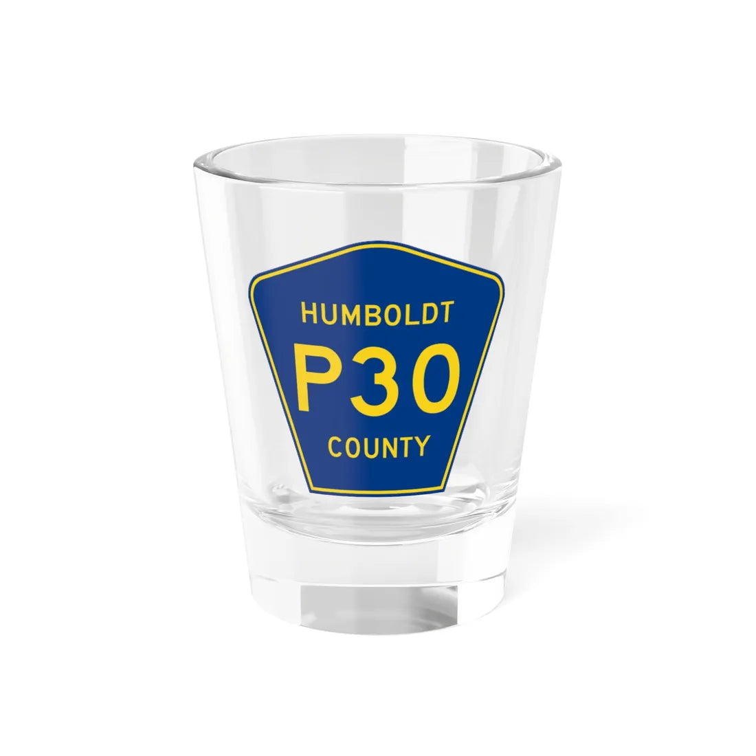 Humboldt County Route P30 IA (Iowa) (Road Sign) Shot Glass 1.5oz 1.5oz - Go Mug Yourself