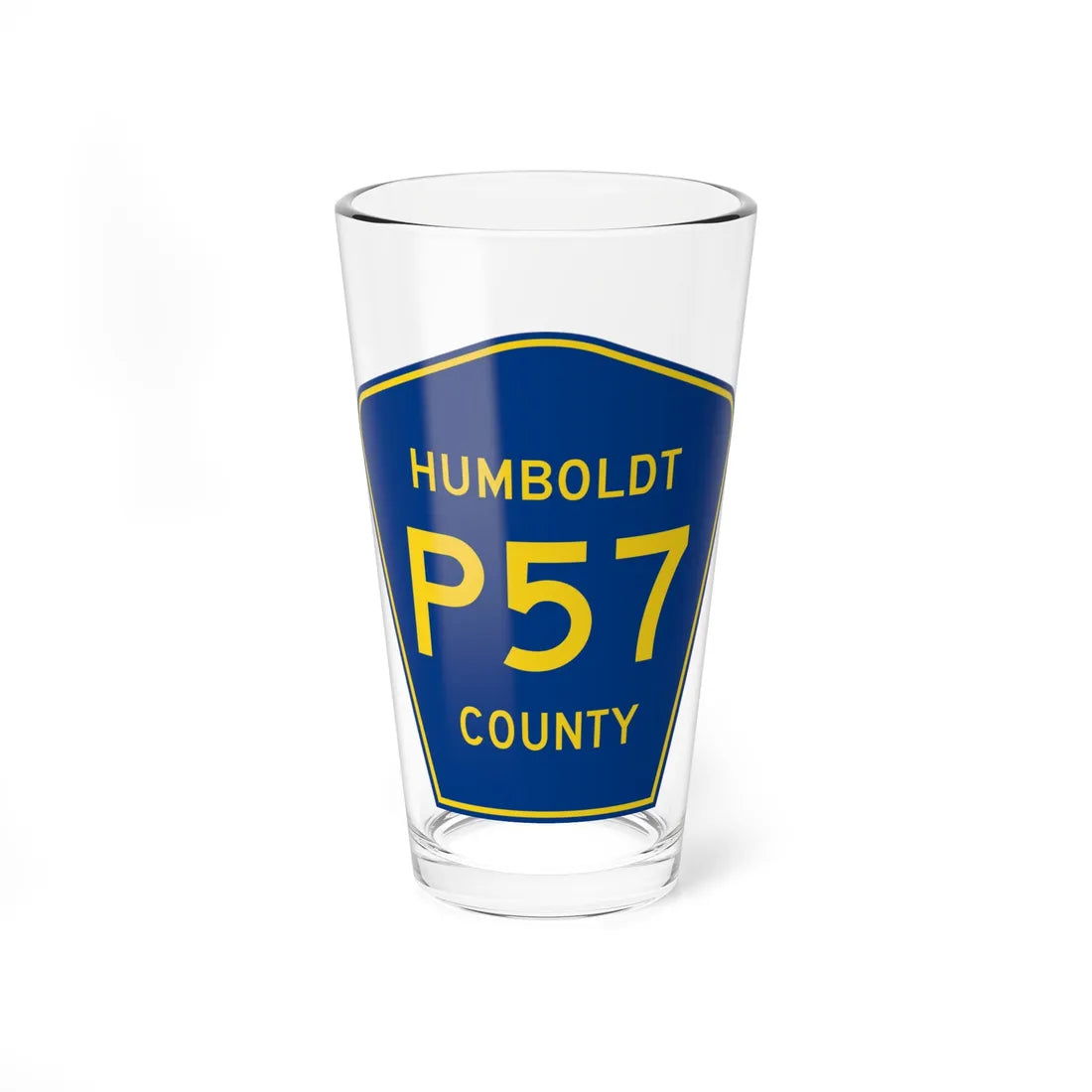 Humboldt County Route P57 IA (Iowa) (Road Sign) Pint Glss 16oz 16oz - Go Mug Yourself