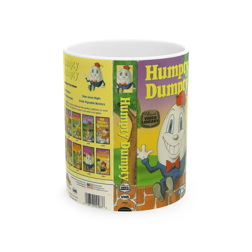 HUMPTY DUMPTY CLASSIC VIDEO LIBRARY (VHS COVER) - White Coffee Mug 11oz - Go Mug Yourself
