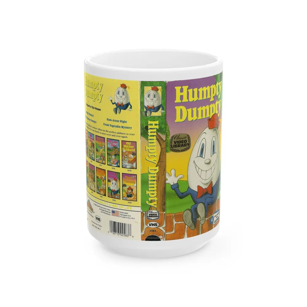 HUMPTY DUMPTY CLASSIC VIDEO LIBRARY (VHS COVER) - White Coffee Mug-15oz-Go Mug Yourself