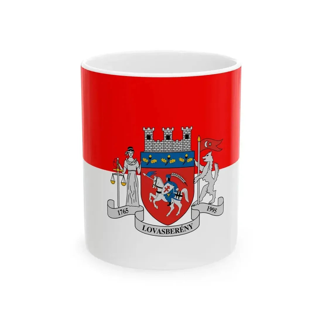 HUN Lovasbereny zaszlo (Hungary) White Coffee Mug 11oz - Go Mug Yourself