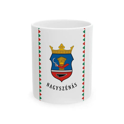 HUN Nagyszenas zaszlo (Hungary) White Coffee Mug 11oz - Go Mug Yourself