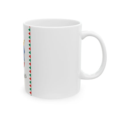 HUN Nagyszenas zaszlo (Hungary) White Coffee Mug-Go Mug Yourself