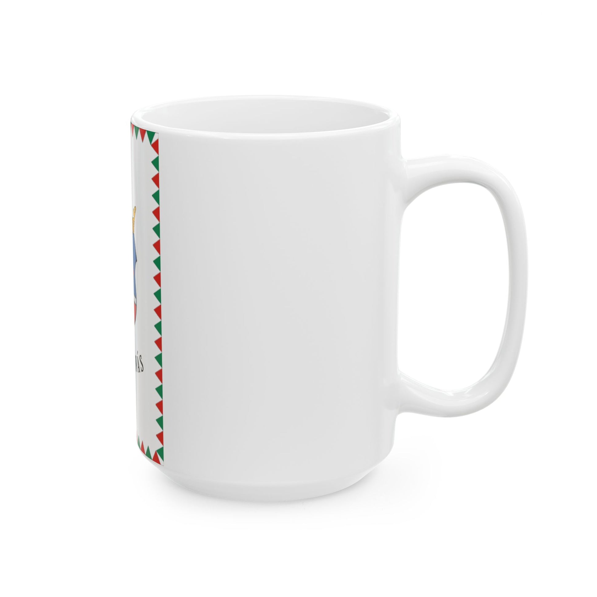 HUN Nagyszenas zaszlo (Hungary) White Coffee Mug-Go Mug Yourself