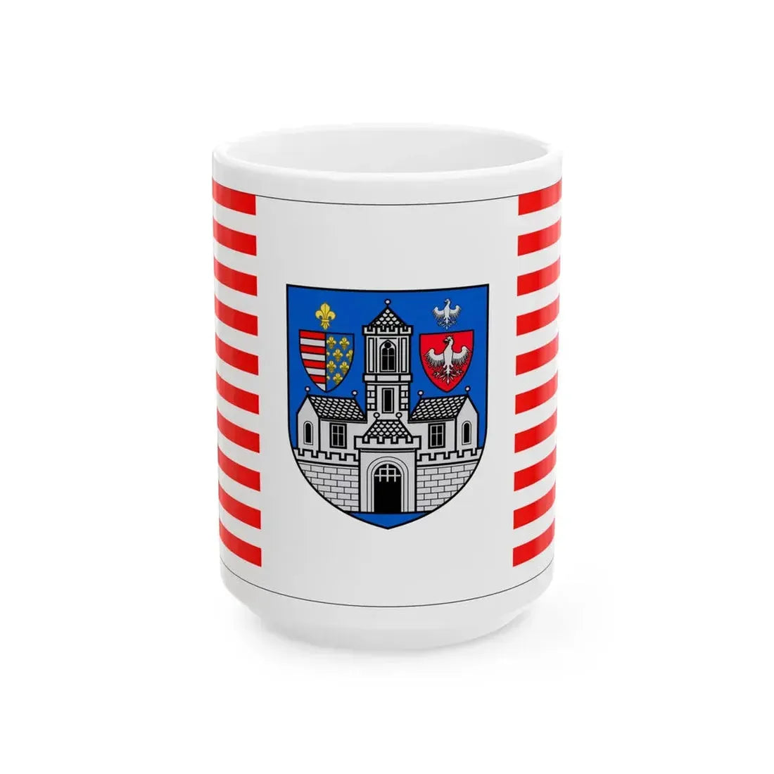 HUN Obuda flag (Hungary) White Coffee Mug 15oz - Go Mug Yourself