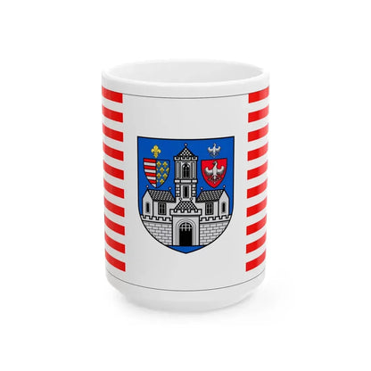 HUN Obuda flag (Hungary) White Coffee Mug 15oz - Go Mug Yourself