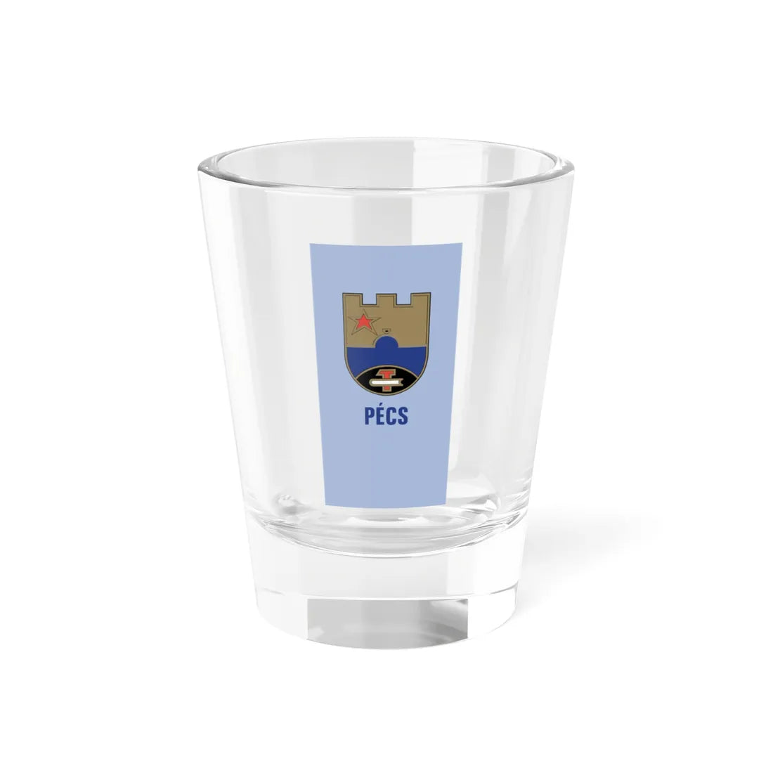 HUN Pecs flag 1974-1989 (Hungary) Shot Glass 1.5oz 1.5oz - Go Mug Yourself