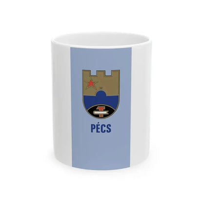 HUN Pecs flag 1974-1989 (Hungary) White Coffee Mug 11oz - Go Mug Yourself