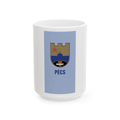 HUN Pecs flag 1974-1989 (Hungary) White Coffee Mug-15oz-Go Mug Yourself