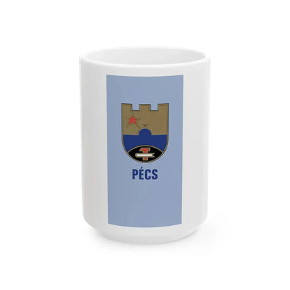 HUN Pecs flag 1974-1989 (Hungary) White Coffee Mug 15oz - Go Mug Yourself