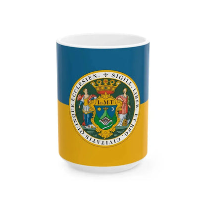 HUN Pecs flag (Hungary) White Coffee Mug 15oz - Go Mug Yourself