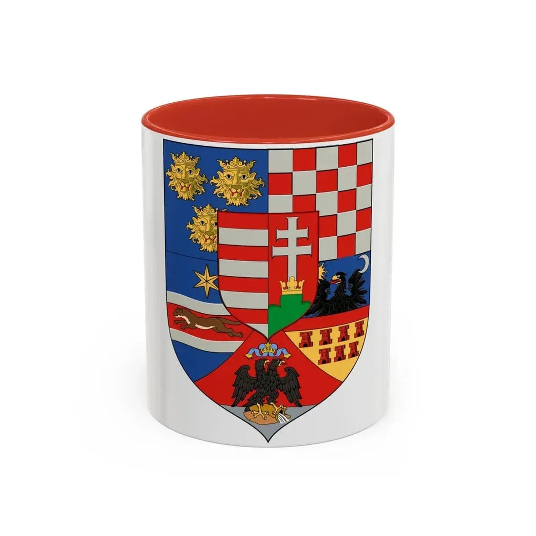 Hungary Country History Mid (1867) - Accent Coffee Mug 11oz Red - Go Mug Yourself